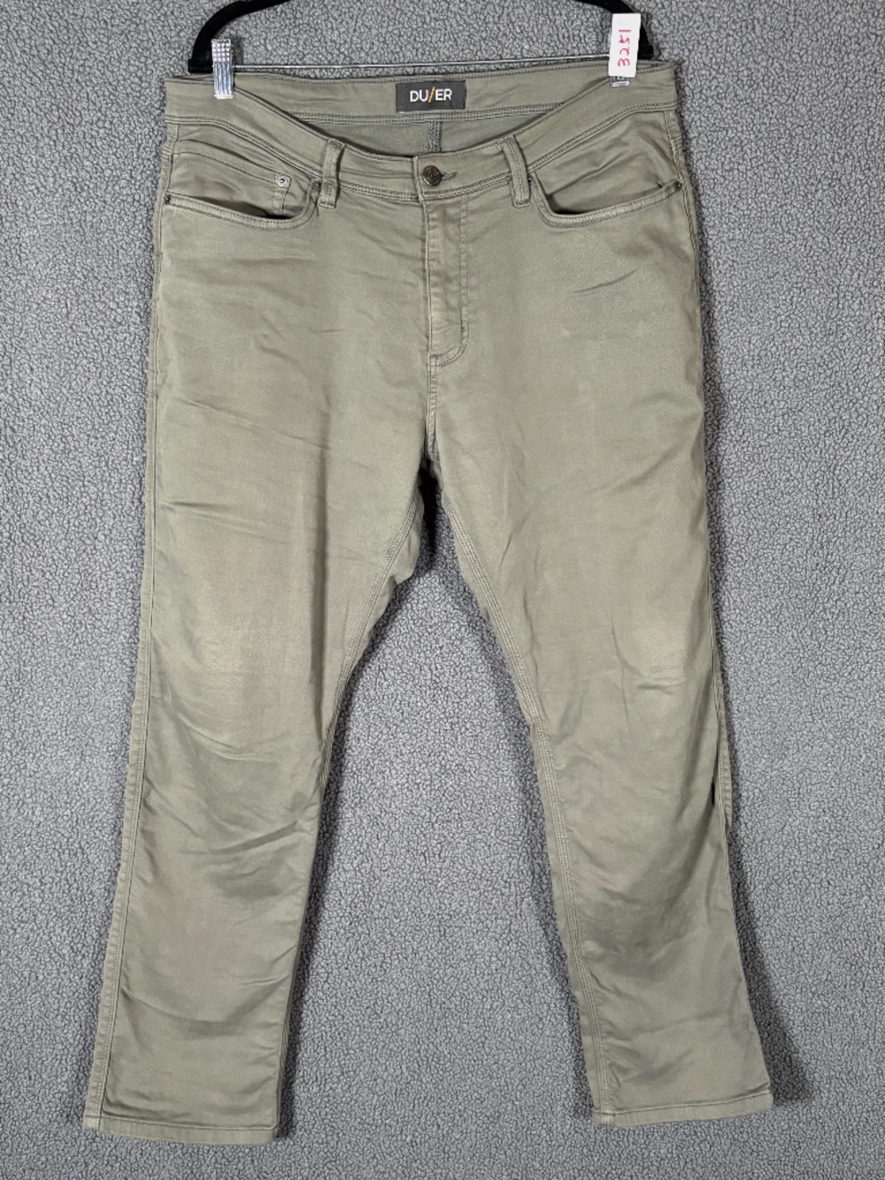 DU/ER Duer N2X No Sweat Relaxed Tapered Pants - Men's Size 36*30 - Green Gray